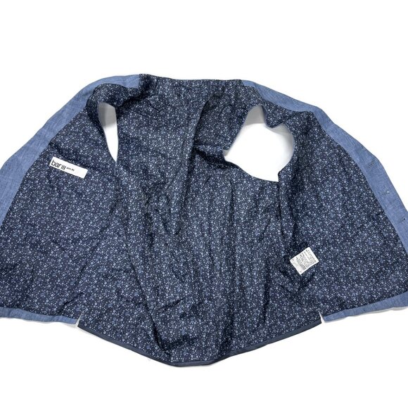Bar III Mens Slim-Fit Linen Suit Vest Blue Medium NWT‎ New $100 - Picture 4 of 6